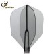 Piórka do darta Cosmodarts Fit Flight Air przeźroczysto-czarne Shape
