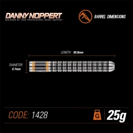 Lotki Winmau Danny Noppert 25g - wymiary