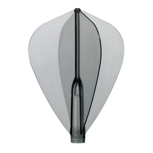 Piórka Cosmo Darts Fit Flight Air przeźroczysto-czarne Kite
