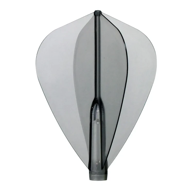 Piórka Cosmo Darts Fit Flight Air przeźroczysto-czarne Kite