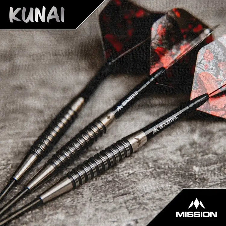 Lotki do darta Mission Kunai Black PVD 23g