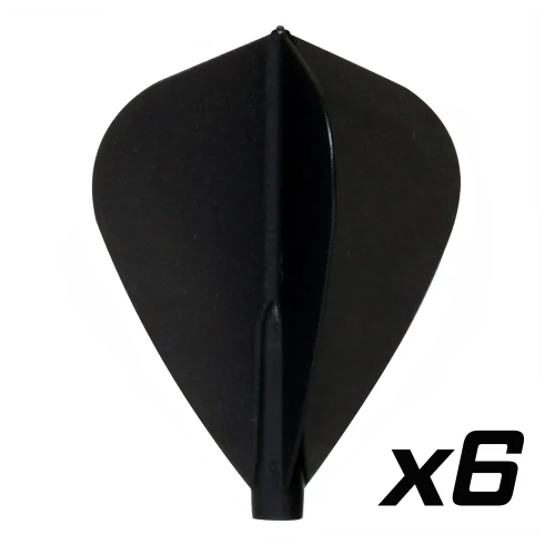 Piórka Cosmo Darts Fit Flight x6 głęboka czerń Kite