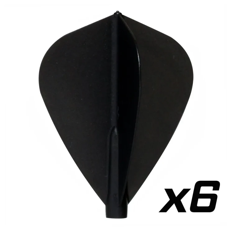 Piórka Cosmo Darts Fit Flight x6 głęboka czerń Kite
