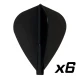Piórka Cosmo Darts Fit Flight x6 głęboka czerń Kite