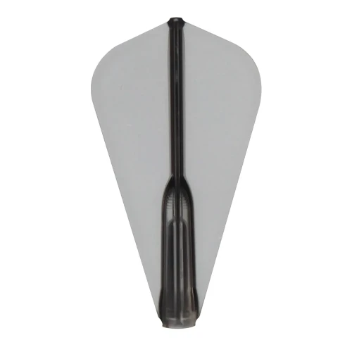 Piórka Cosmo Darts Fit Flight Air przeźroczysto-czarne Super Kite