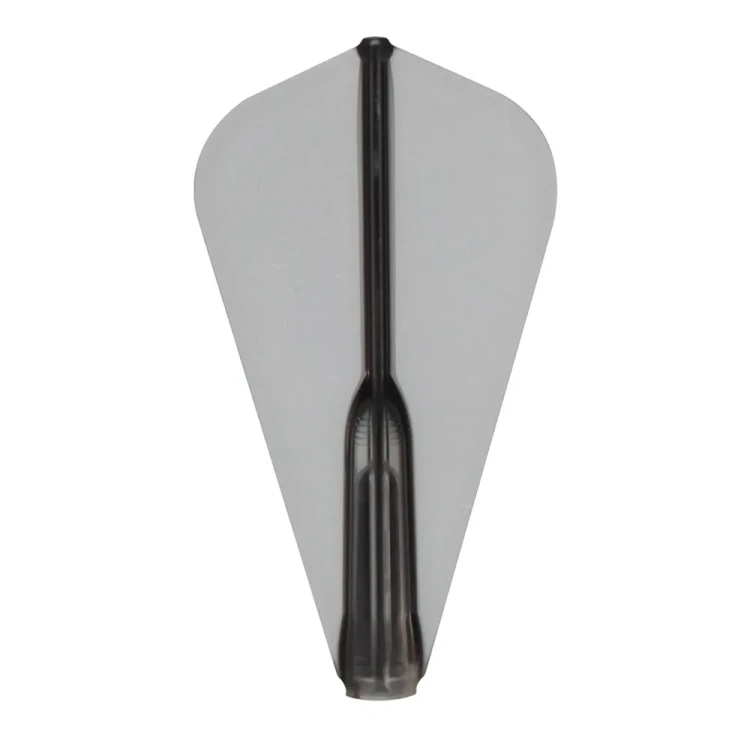 Piórka Cosmo Darts Fit Flight Air przeźroczysto-czarne Super Kite