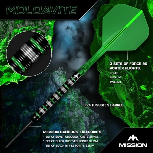 Lotki do darta Mission Moldavite 23g