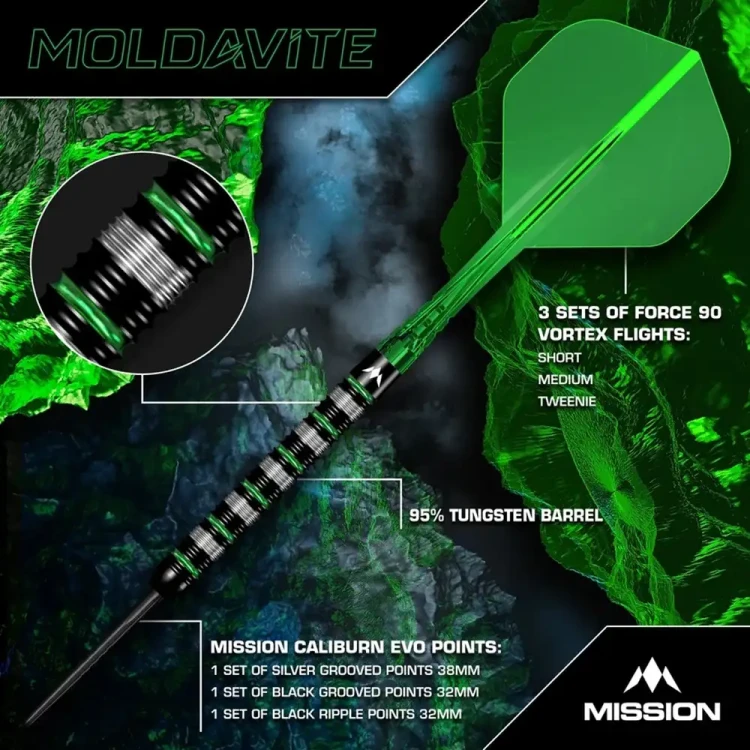 Lotki do darta Mission Moldavite 23g