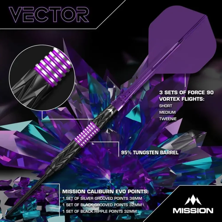 Lotki do darta Mission Vector 22g