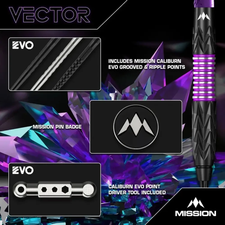 Lotki do darta Mission Vector 22g - zestaw