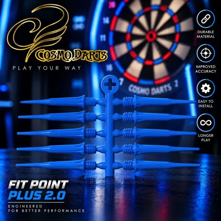 Groty Cosmo darts Fit Point Plus 2.0 Long niebieskie