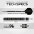 Lotki do darta Winmau Blackout 24g - wymiary