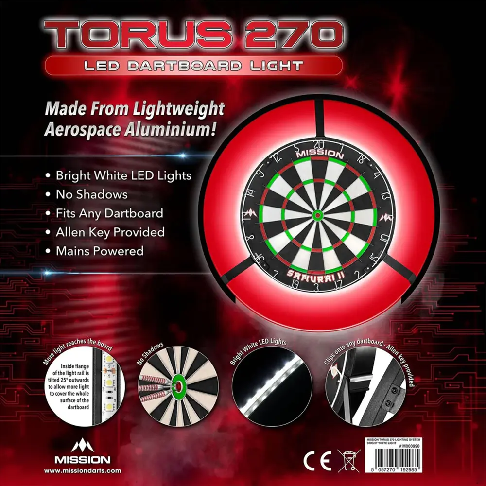 Oświetlenie do tarczy dart Torus 270